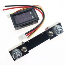 Mini Voltmetre Ampermetre Dual DC 0-100V 50A Şönt Şant