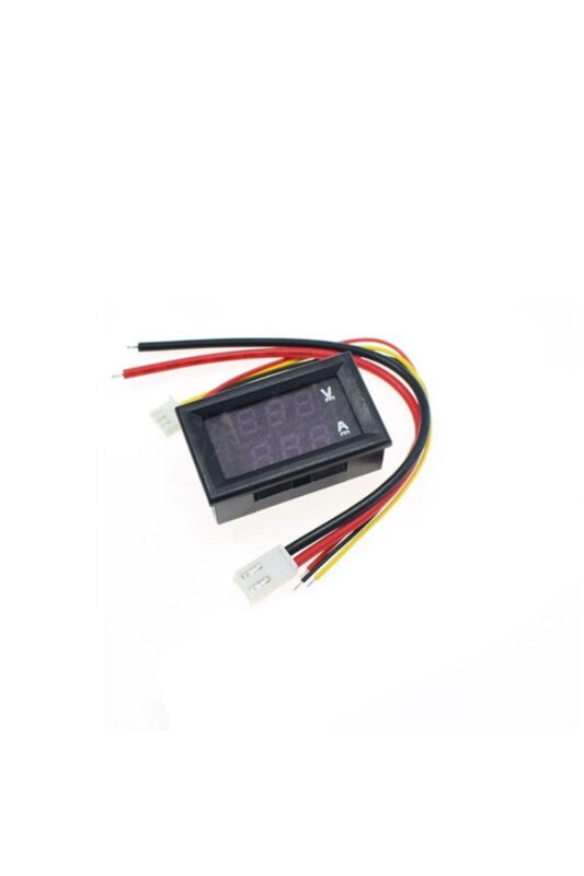 Mini Voltmetre Ampermetre Dual DC 0-100V 50A Şönt Şant - Görsel 2