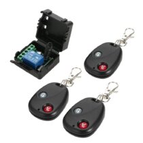 433MHz RF Uzaktan Kumanda Seti - 10A Röle Alıcı + 3 Adet Verici Kumanda