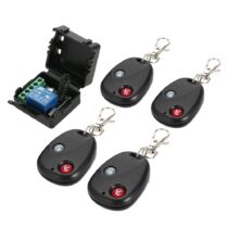 433MHz RF Uzaktan Kumanda Seti - 10A Röle Alıcı + 4 Adet Verici Kumanda