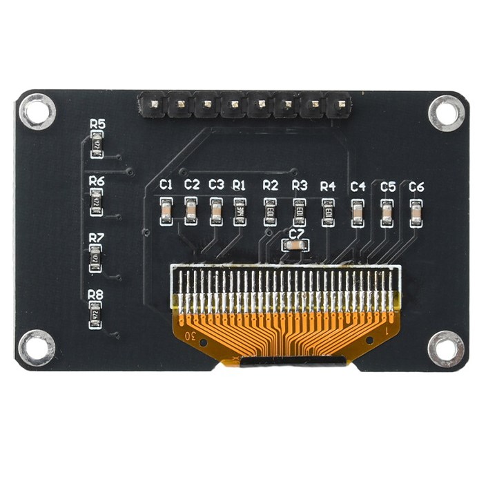 0.96" 128x64 4 Butonlu OLED Ekran I2C SSD1315 Sarı Mavi Arduino Uyumlu Grafik LCD - Görsel 2
