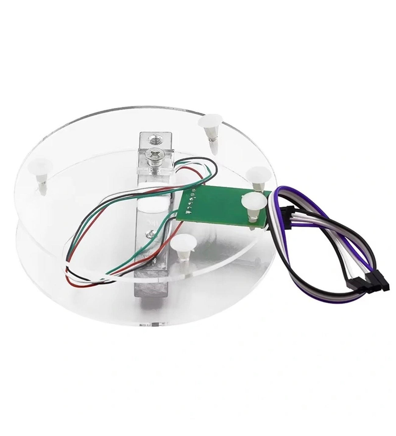 10 Kg Yük Hücresi ve HX711 Ağırlık Sensörü Modülü Seti - Arduino Uyumlu Şeffaf Akrilik Tartı Kiti - Görsel 4