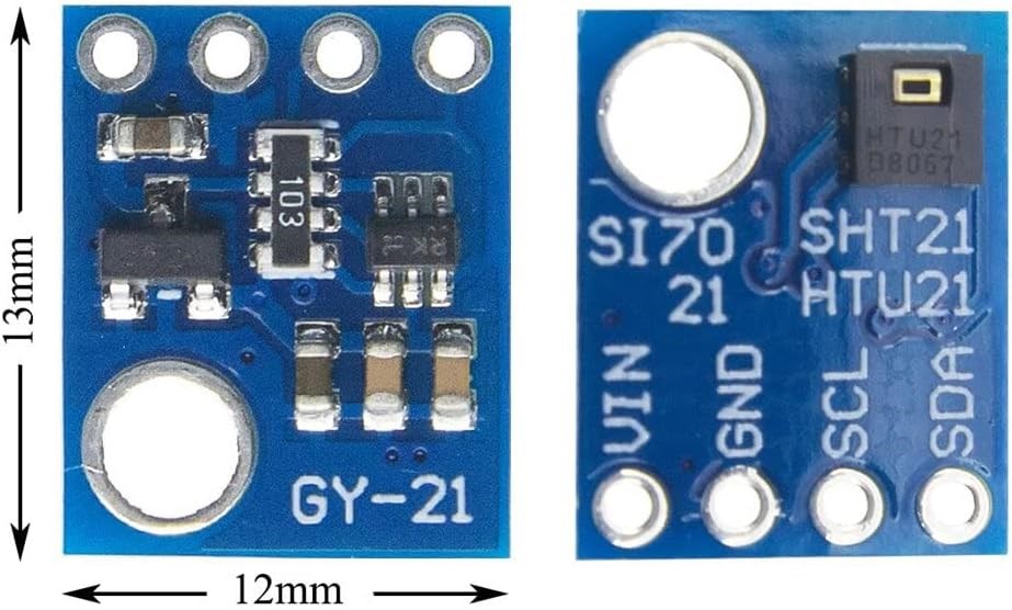 GY-21 SI7021 Hassas Sıcaklık ve Nem Sensör Modülü Kartı - I2C Arduino Uyumlu - Görsel 4