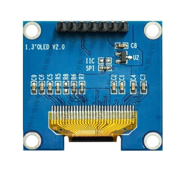 1.3 İnç 128x64 Beyaz OLED Grafik Ekran Modülü - I2C/SPI Destekli Arduino ve Raspberry Pi Uyumlu LCD - Görsel 3