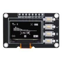0.96 İnç 128x64 I2C OLED Ekran Modülü - 4 Butonlu SSD1315 Beyaz Grafik Lcd Ekran Arduino Uyumlu