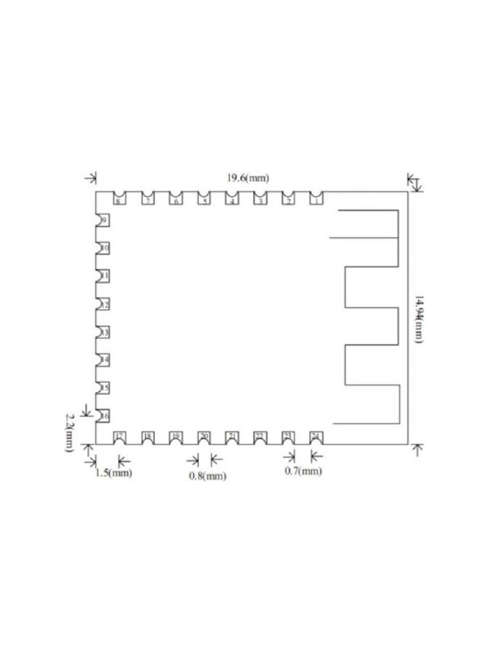 JDY-23 CC2541 Bluetooth 5.0 BLE Modülü - Görsel 5