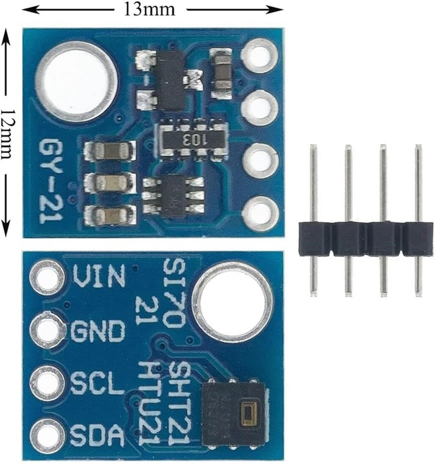 GY-21 SI7021 Hassas Sıcaklık ve Nem Sensör Modülü Kartı - I2C Arduino Uyumlu - Görsel 3