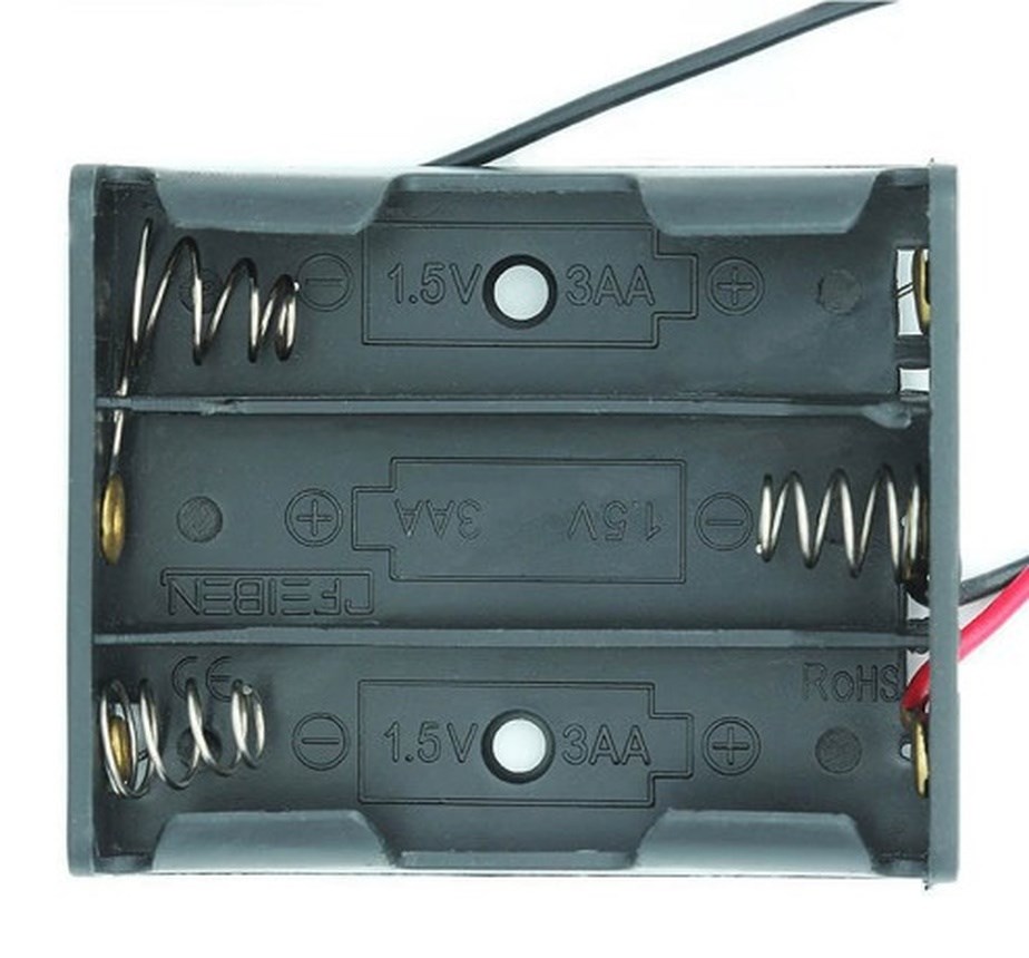 1 Adet 3'lü AAA Pil Yatağı 4.5V Çıkışlı Açık Kasa Kablolu Yuva - Görsel 2