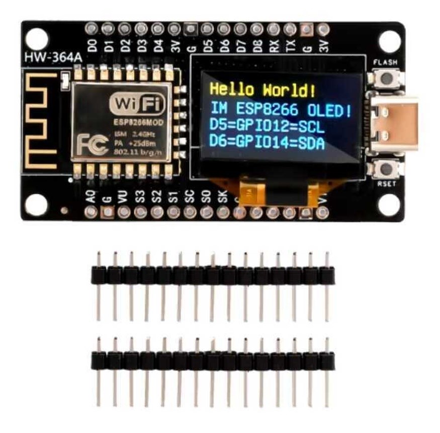 NodeMCU ESP8266 0.96 İnç OLED Ekranlı WiFi Geliştirme Modülü - Görsel 3