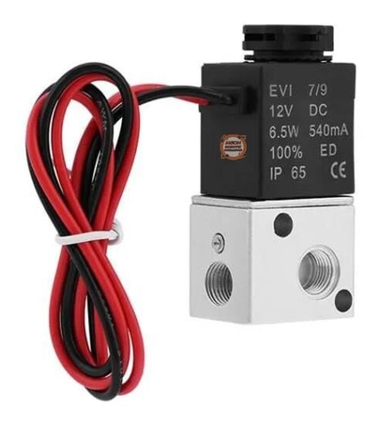 12V DC 2 Konumlu 3 Yönlü 1/8 İnç Pnömatik Solenoid Valf