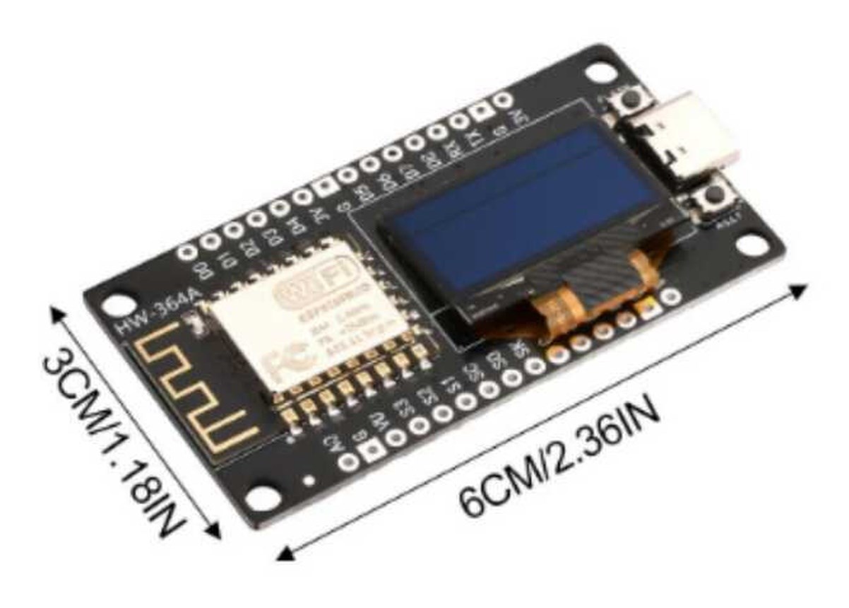 NodeMCU ESP8266 0.96 İnç OLED Ekranlı WiFi Geliştirme Modülü - Görsel 4
