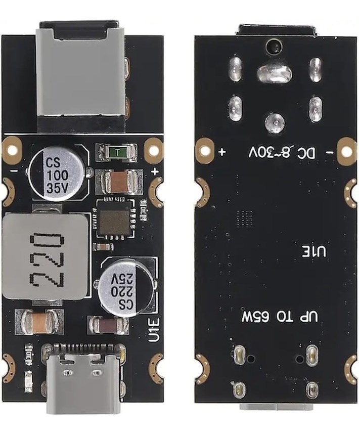 PD65W Type-C Hızlı Şarj Modülü DC 8-30V Çevirici Kart - Görsel 3