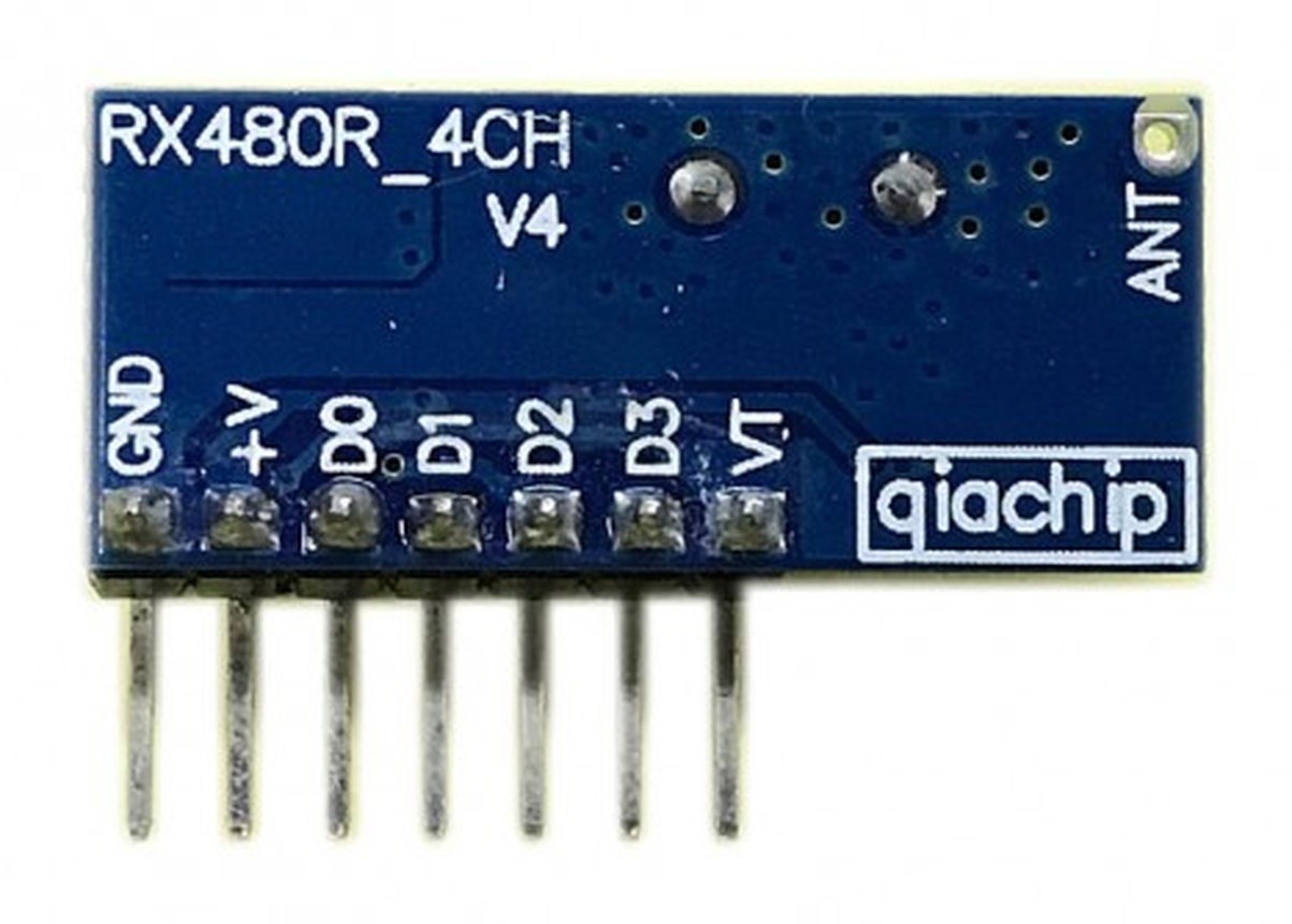 Qiachip RX480-E 433 MHz 4 Kanallı RF Kablosuz Alıcı Modülü - Görsel 4