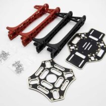 F450 PCB Kartlı Quadcopter Drone Gövde Kiti Kırmızı Siyah Kol
