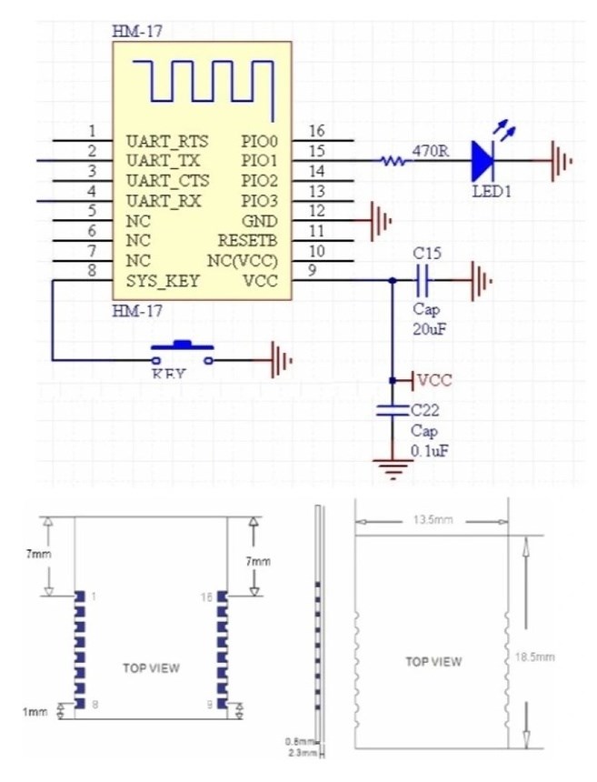 HM-17 Bluetooth 4.1 BLE Modülü CC2640 UART Kablosuz İletişim - Görsel 5