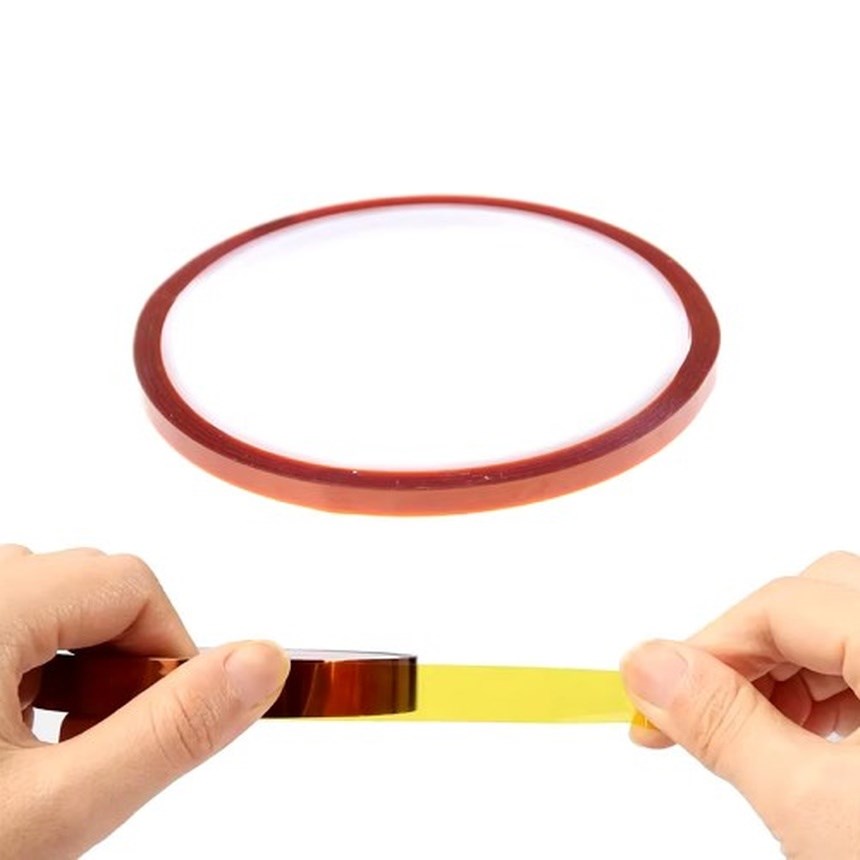 Isıya Dayanıklı Poliimid Bant 5mm x 30 Metre Devre Maskeleme Bandı - Görsel 2