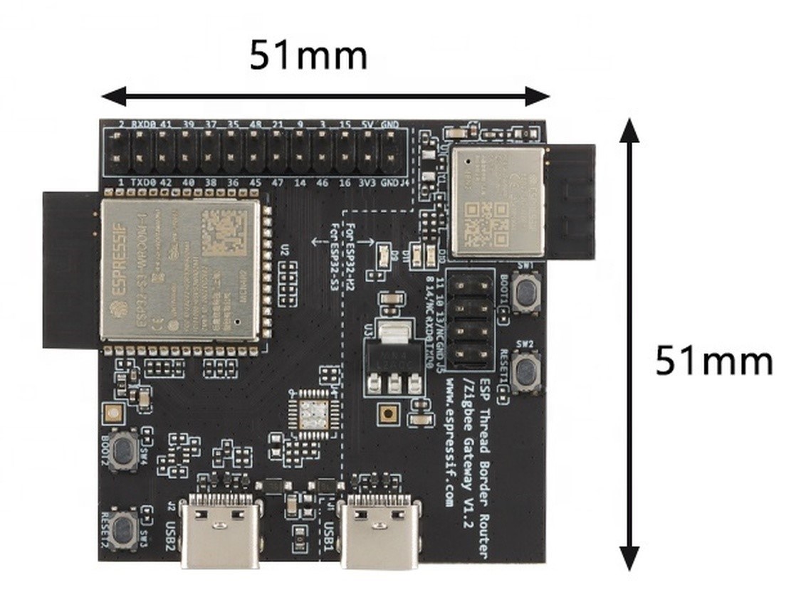 Espressif ESP32-S3 ve ESP32-H2 Thread Border Router Zigbee Ağ Geçidi Geliştirme Kartı - Görsel 3