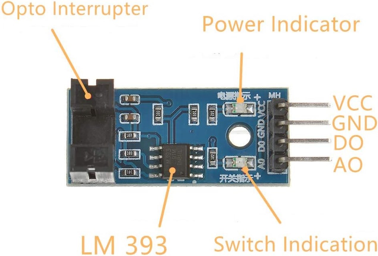 LM393 Optik Hız Sensörü Modülü Kızılötesi Slot Tipi Enkoder Okuyucu FC-03 - Görsel 3