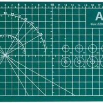 A5 Kesme Matı 22x15 cm Kılavuz Çizgili Yeşil Hobi ve Maket Kesim Tablası
