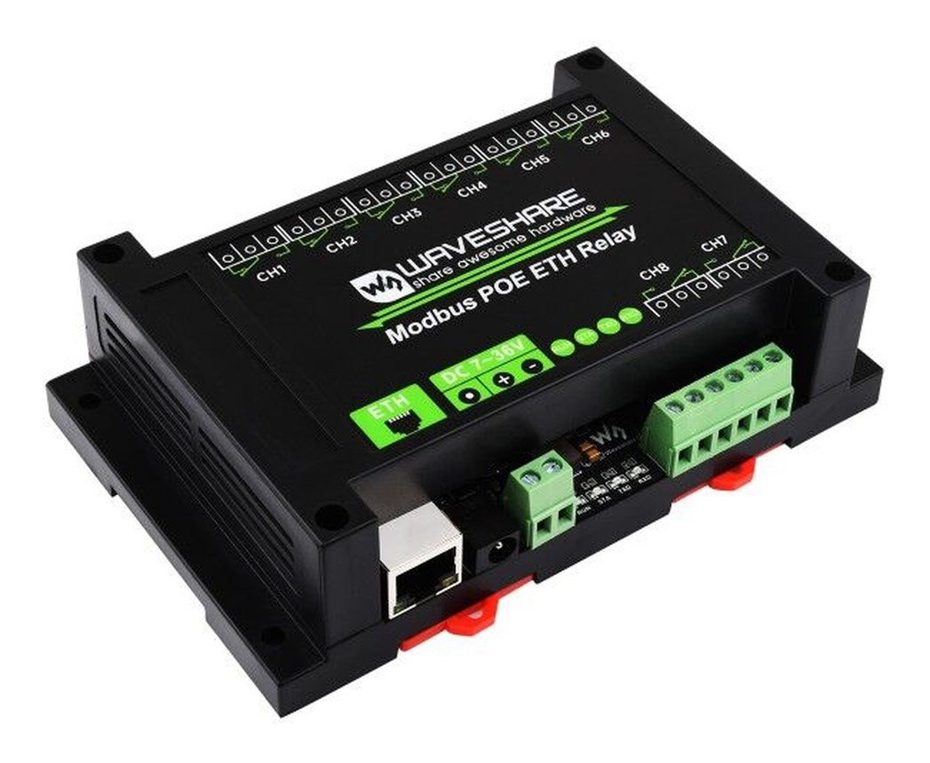 8 Kanallı Ethernet Röle Modülü Modbus RTU TCP PoE Port - Görsel 4