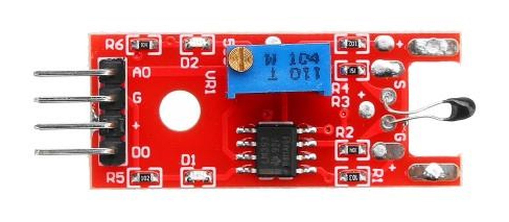KY-028 Dijital ve Analog Sıcaklık Sensörü Modülü LM393 Termistör - Görsel 3