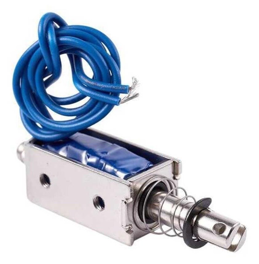 12V DC İtme Çekme Solenoid Elektromıknatıs 10mm Strok 5N Güç JF-0530B - Görsel 3