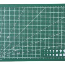 A4 Hobi Kesme Matı 30x22 cm Çizgili Açı Kılavuzlu Maket Dikiş Deri El İşi Kesim Tablası Yeşil