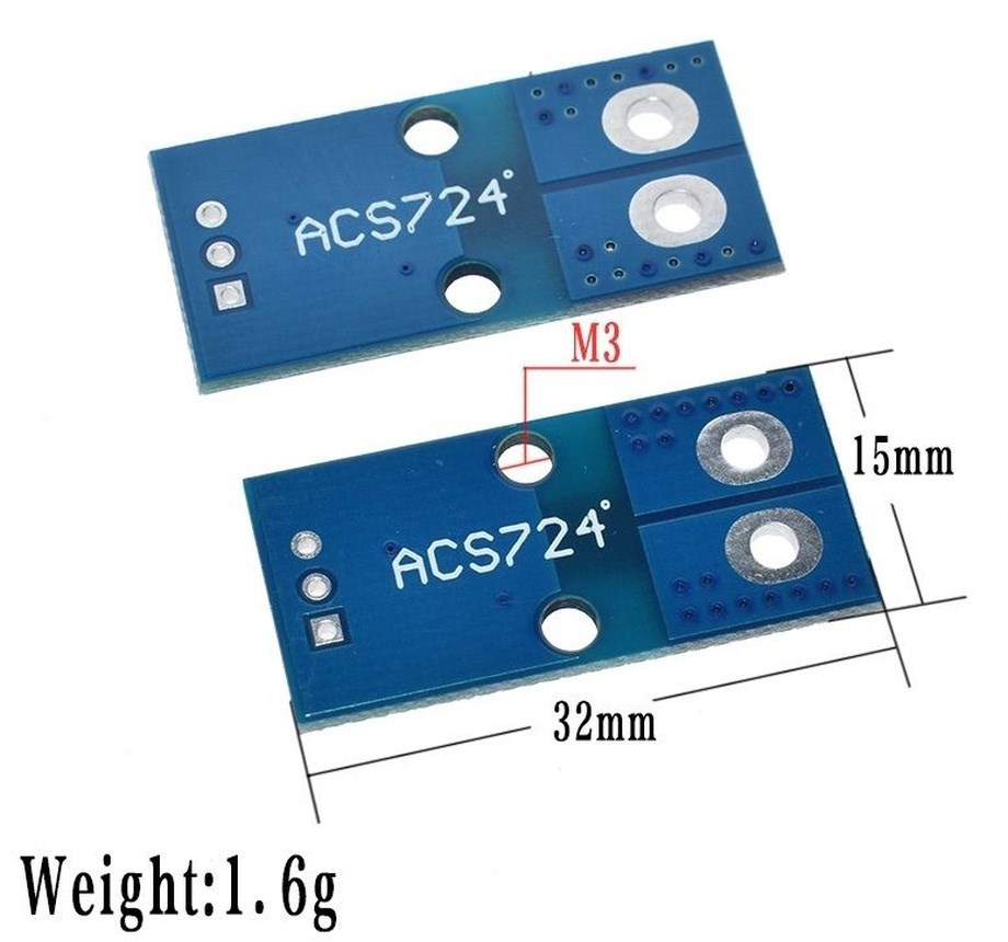 ACS724 40A Hall Effect Akım Sensörü Modülü Akım Ölçüm Kartı - Görsel 4