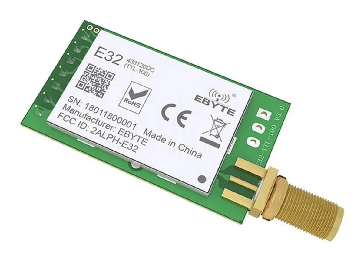 Ebyte E32-433T20D 433MHz 20dBm UART LoRa RF Kablosuz Haberleşme Modülü SMA Anten Çıkışlı - Görsel 4