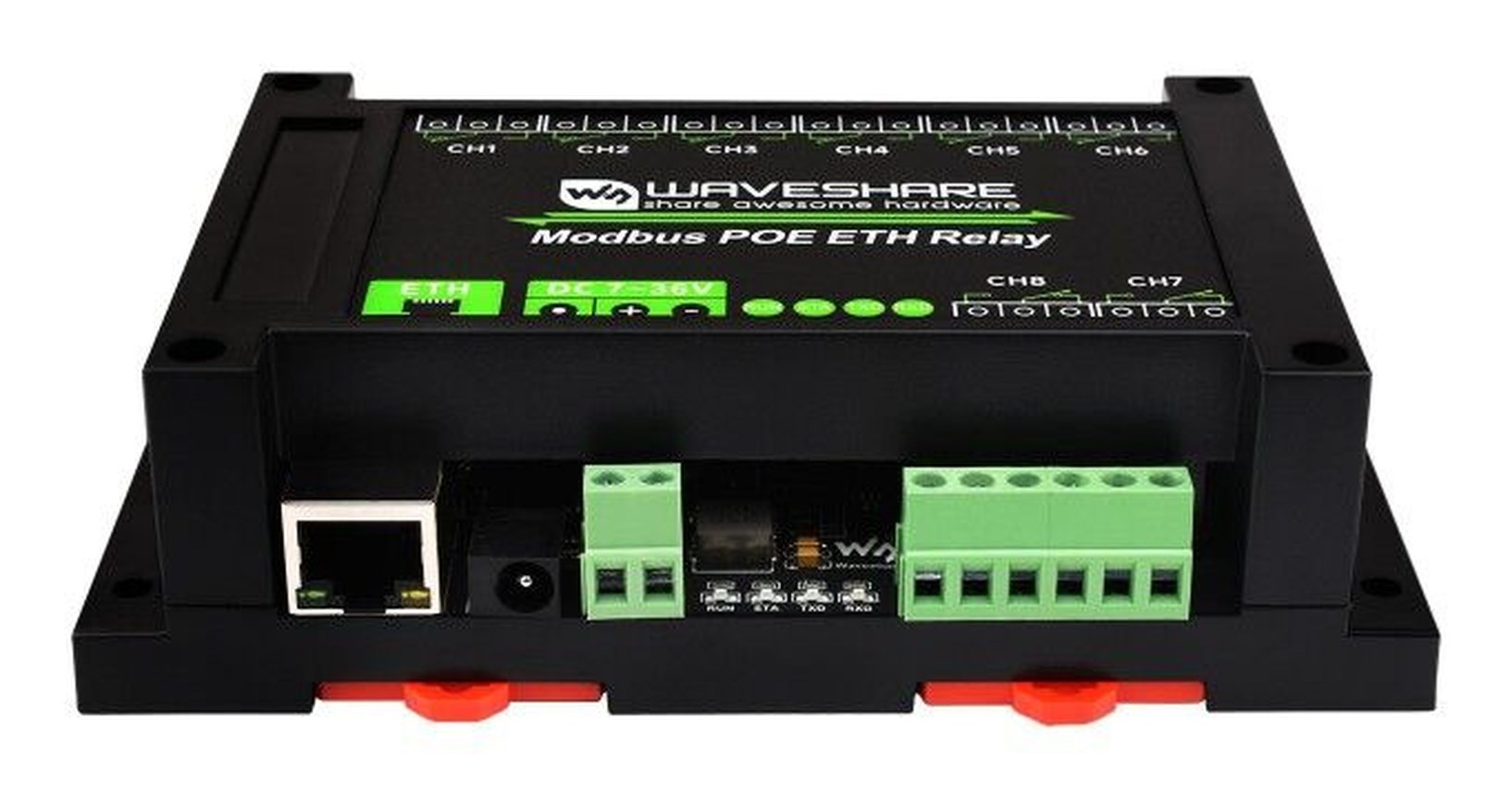 8 Kanallı Ethernet Röle Modülü Modbus RTU TCP PoE Port - Görsel 2