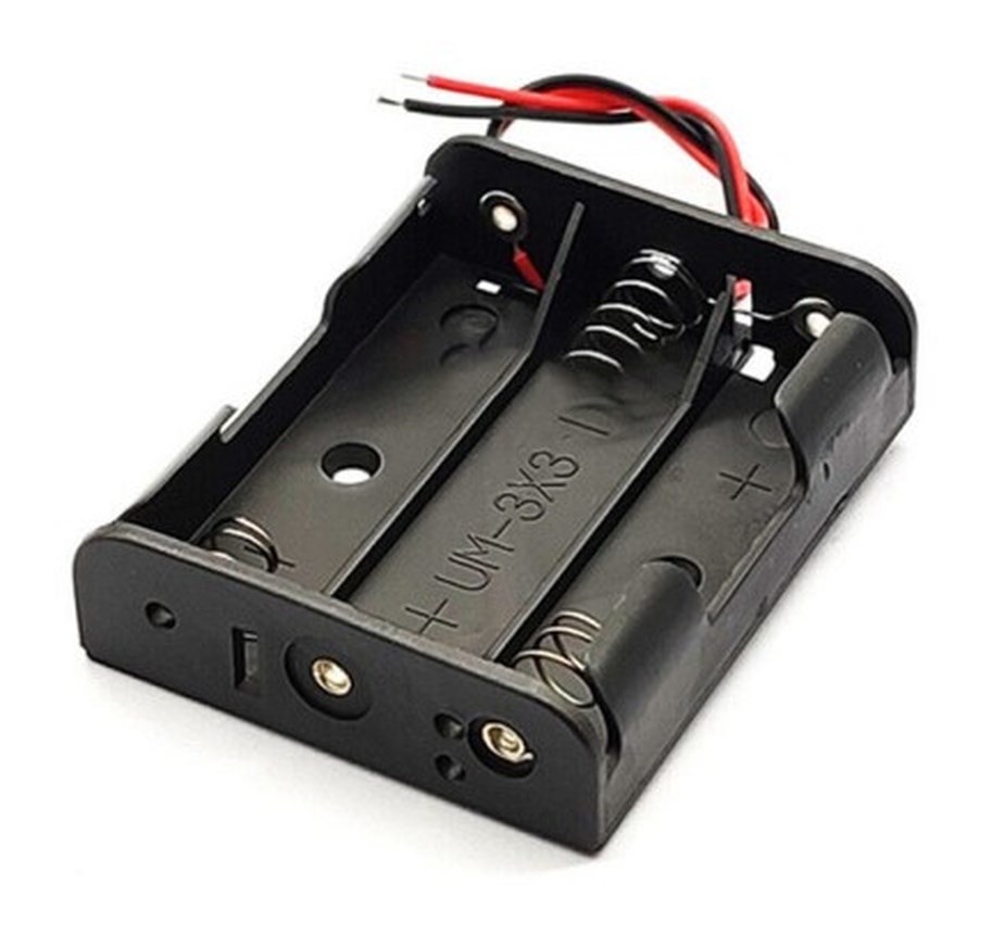 5 Adet 3'lü AAA Pil Yatağı 4.5V Çıkışlı Açık Kasa Kablolu Yuva - Görsel 5