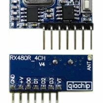 Qiachip RX480-E 433 MHz 4 Kanallı RF Kablosuz Alıcı Modülü