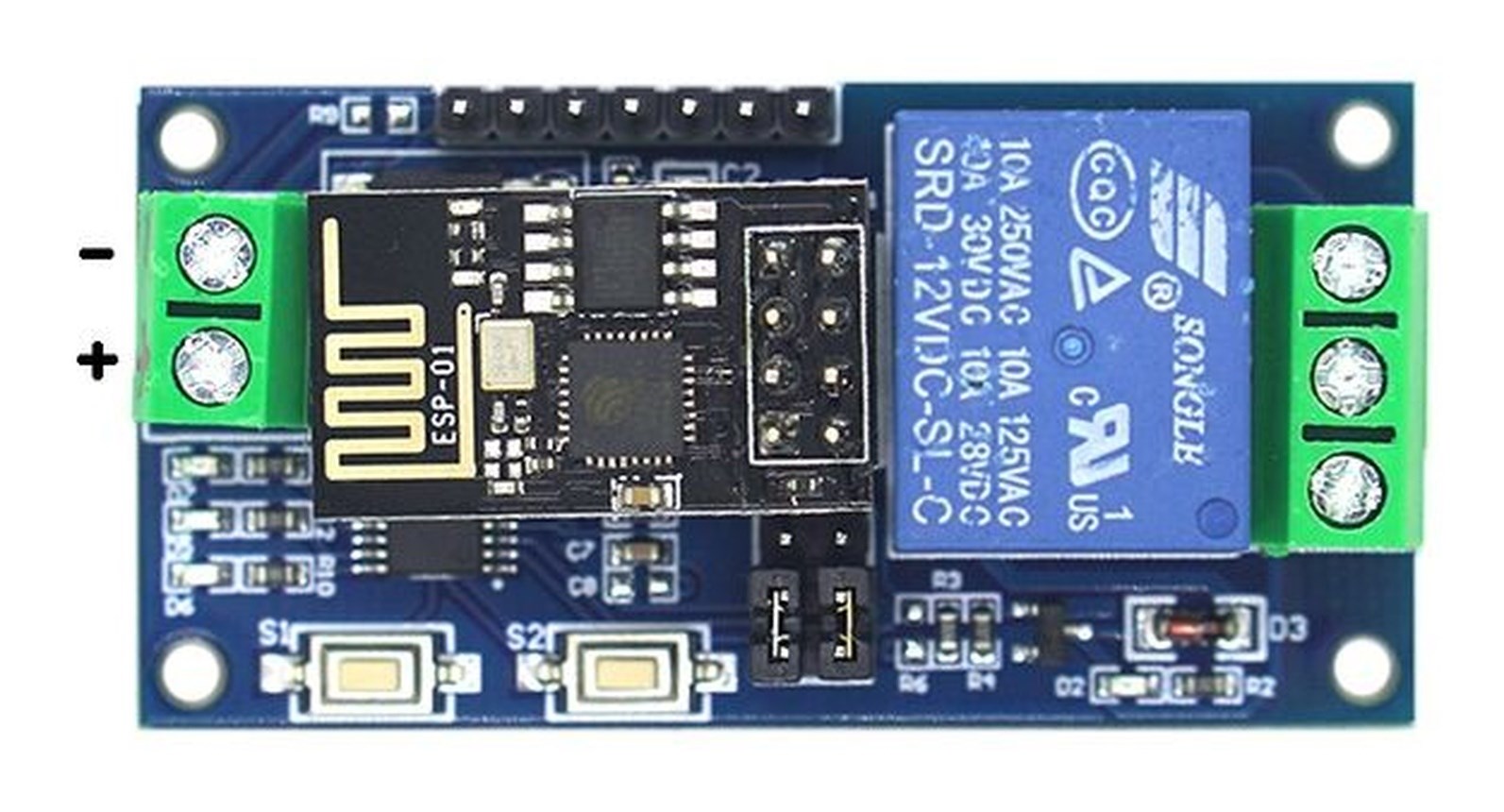 ESP8266 1 Kanal 12V ESP-01 WiFi Akıllı Röle Modülü - Görsel 4